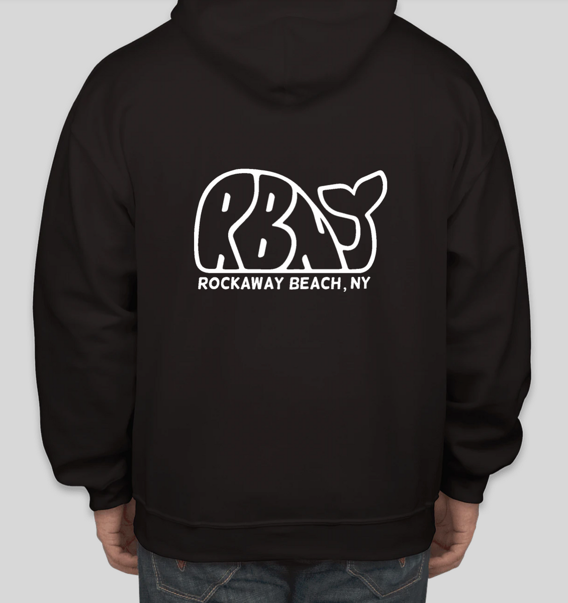 Black RBNY Whale Logo Hoodie – Rockaway Beach Local