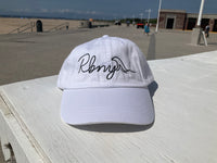 White Rbny Signature Script Cap