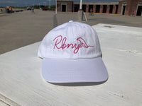 White Rbny Signature Script Cap