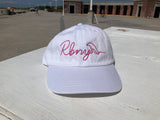 White Rbny Signature Script Cap
