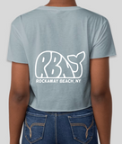 Women's RBNY Whale Logo Crop Top Light Blue