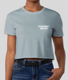 Women's RBNY Whale Logo Crop Top Light Blue
