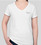 RBNY Signature  Logo Women's V-Neck T-Shirt White