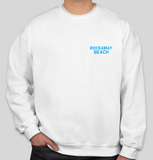 RBNY White Crewneck with Blue Gradient Whale Logo