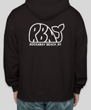 Black RBNY Whale Logo Full Zip Hoodie